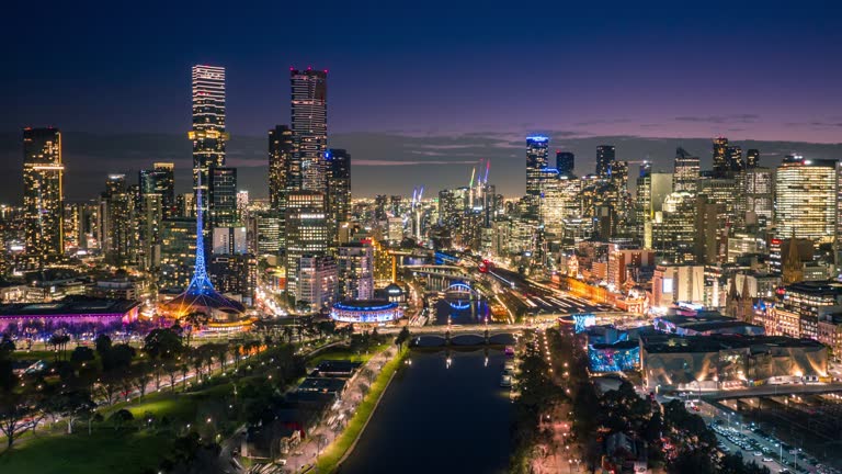 Melbourne - Australia, Night, City, Innovation, Australia